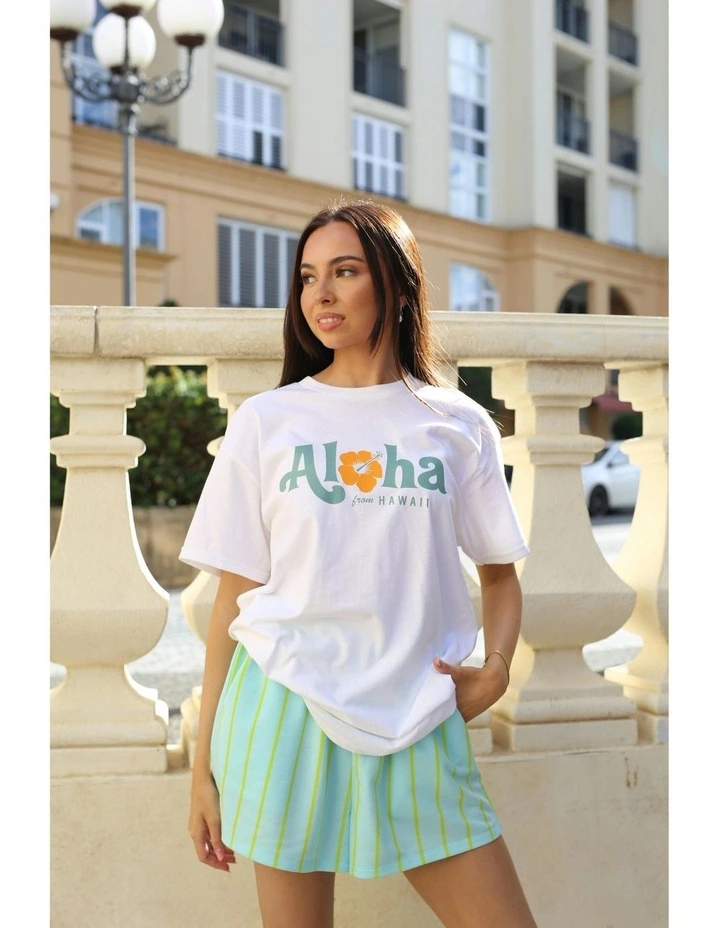 Aloha Tee in White image 6