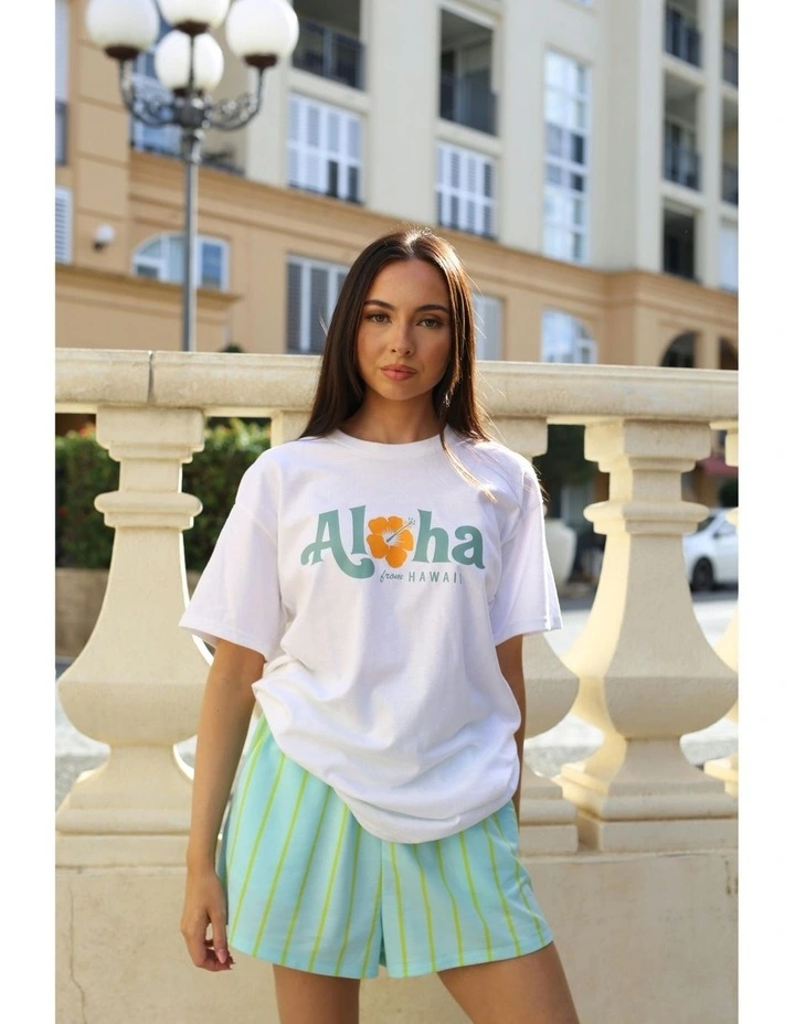 Aloha Tee in White image 7