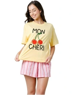 Mon Cheri Tee in Yellow
