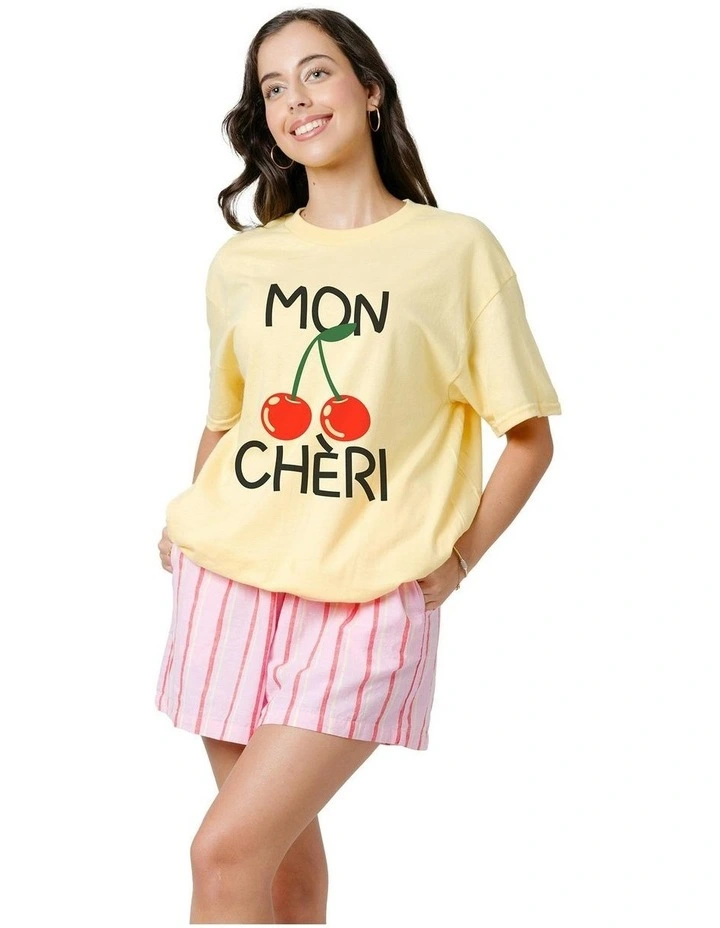 Mon Cheri Tee in Yellow image 3