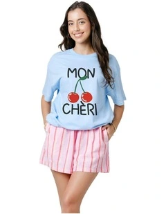 Mon Cheri Tee in Blue