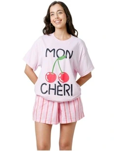 Mon Cheri Tee in Pink