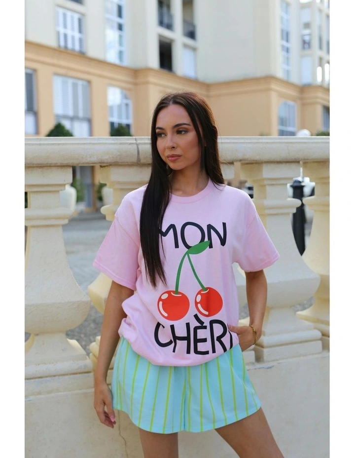 Mon Cheri Tee in Pink image 5