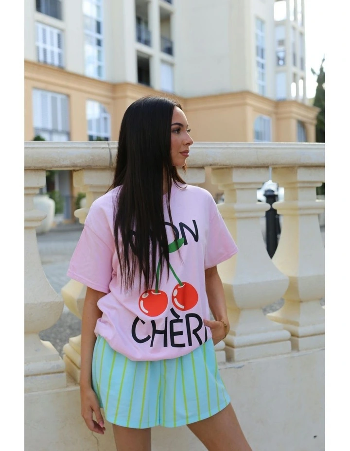 Mon Cheri Tee in Pink image 6