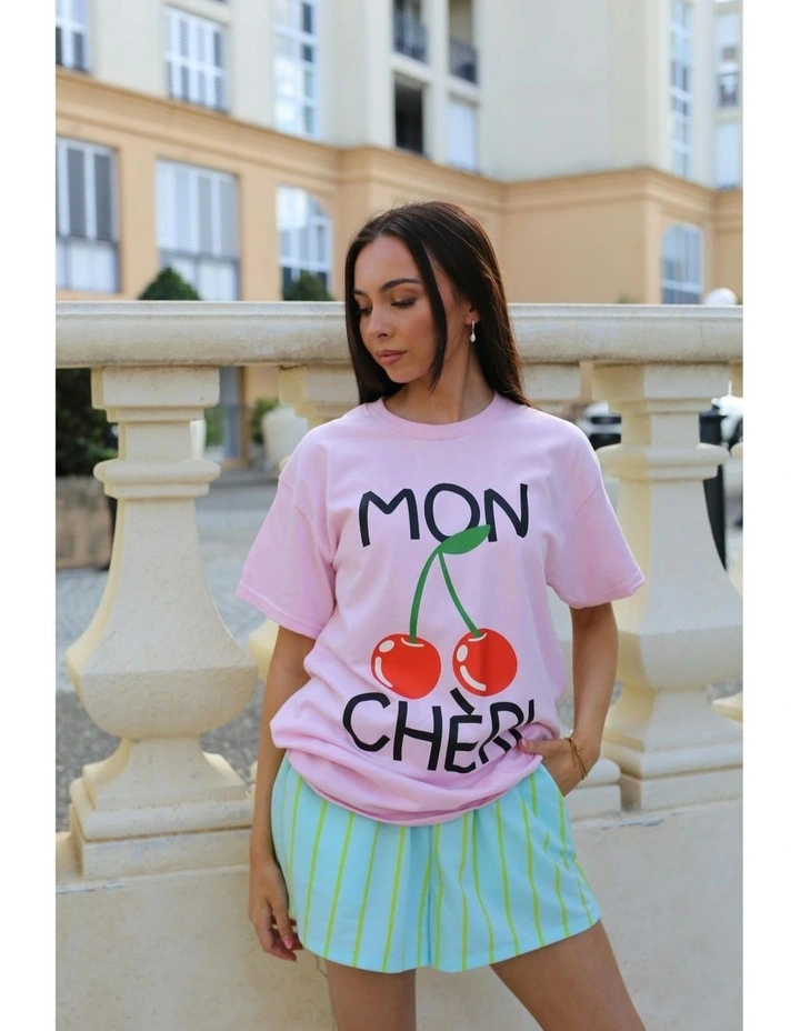 Mon Cheri Tee in Pink image 7