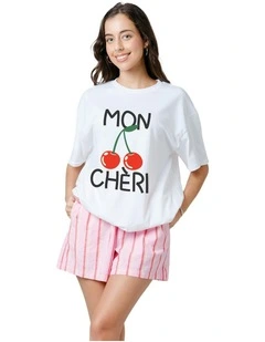 Mon Cheri Tee in White
