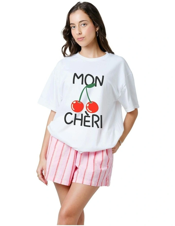 Mon Cheri Tee in White image 3