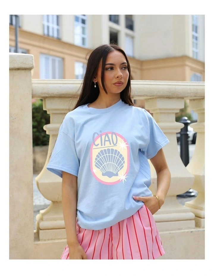 Ciao Tee in Blue image 4