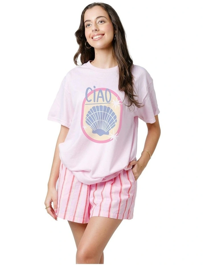 Ciao Tee in Pink image 3