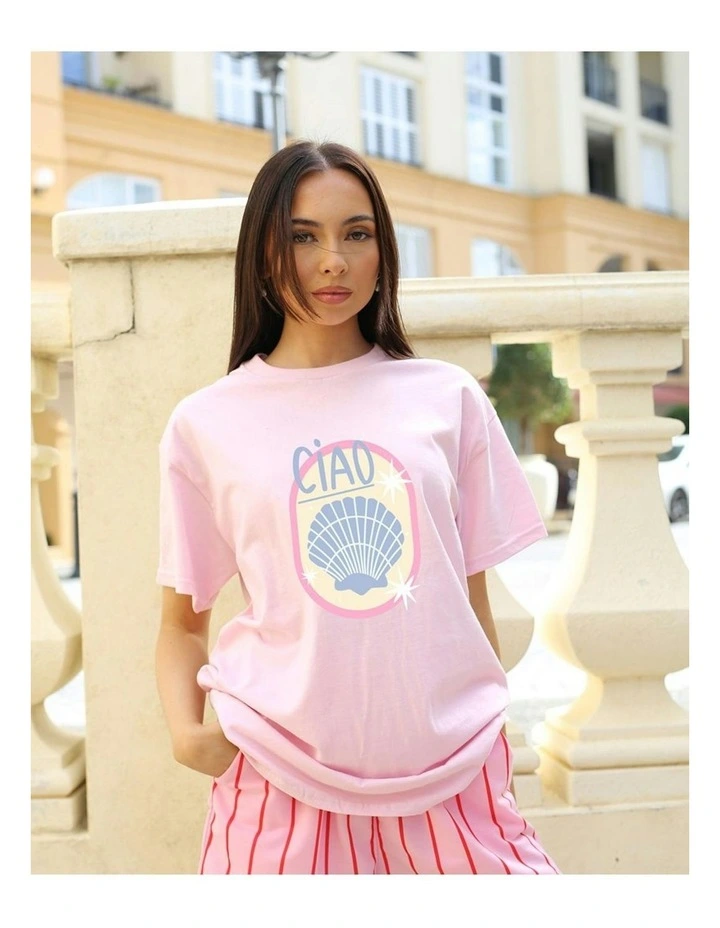 Ciao Tee in Pink image 5