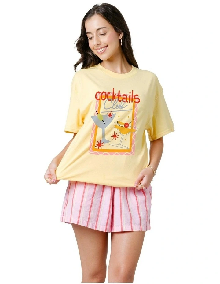 Cocktail Tee in Yellow image 1