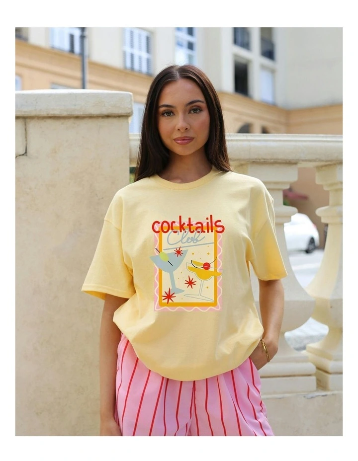 Cocktail Tee in Yellow image 4