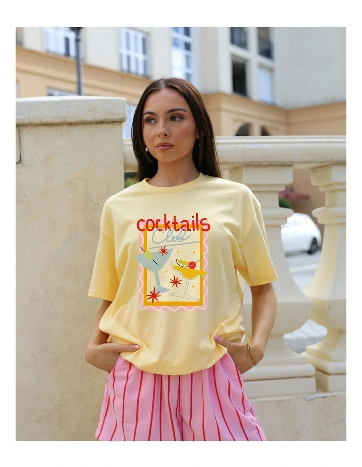Cocktail Tee in Yellow image 5