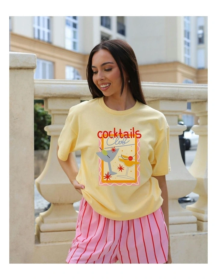 Cocktail Tee in Yellow image 6