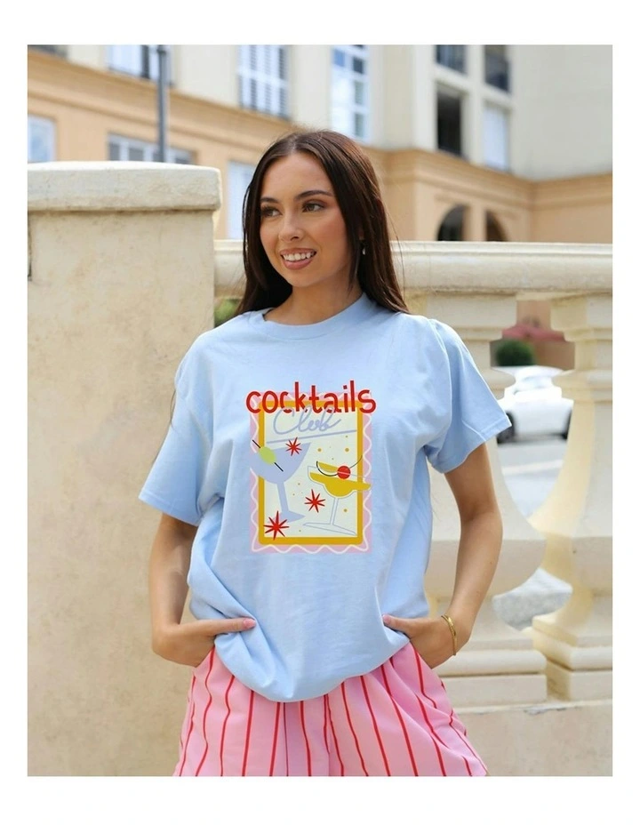 Cocktail Tee in Blue image 4