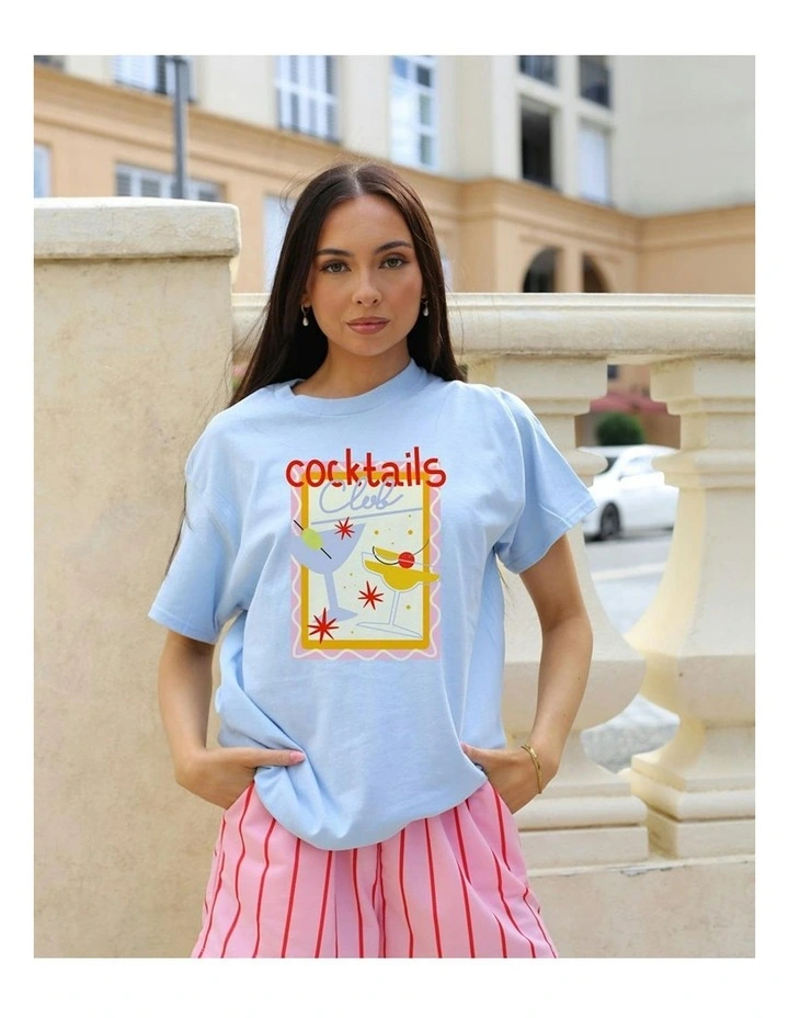 Cocktail Tee in Blue image 6