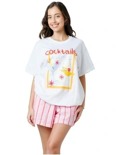 Cocktail Tee in White