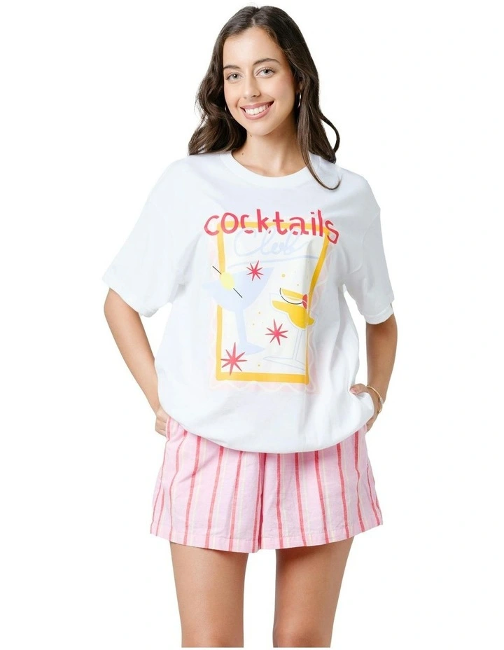 Cocktail Tee in White image 5