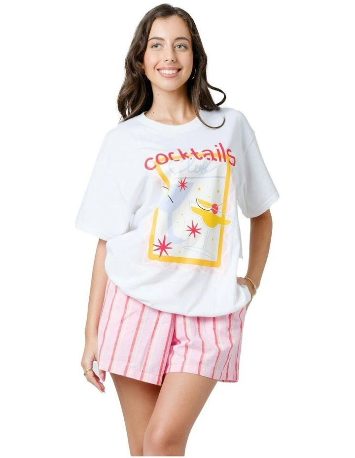 Cocktail Tee in White image 6