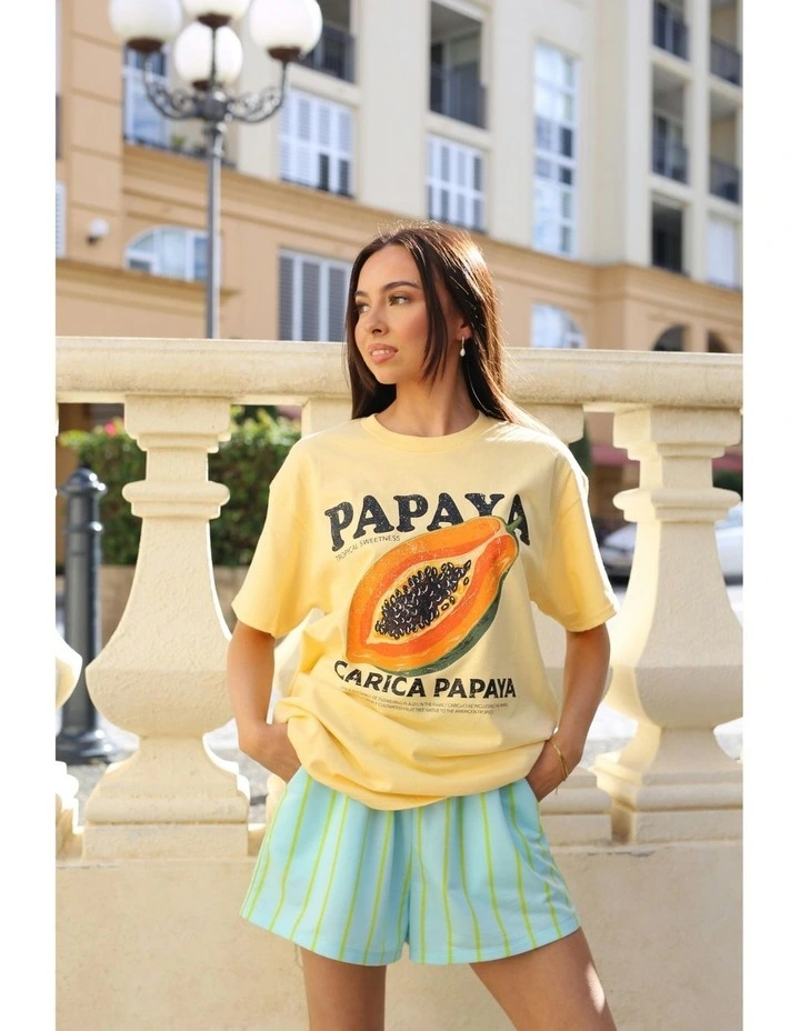 Papaya Tee in Yellow image 4