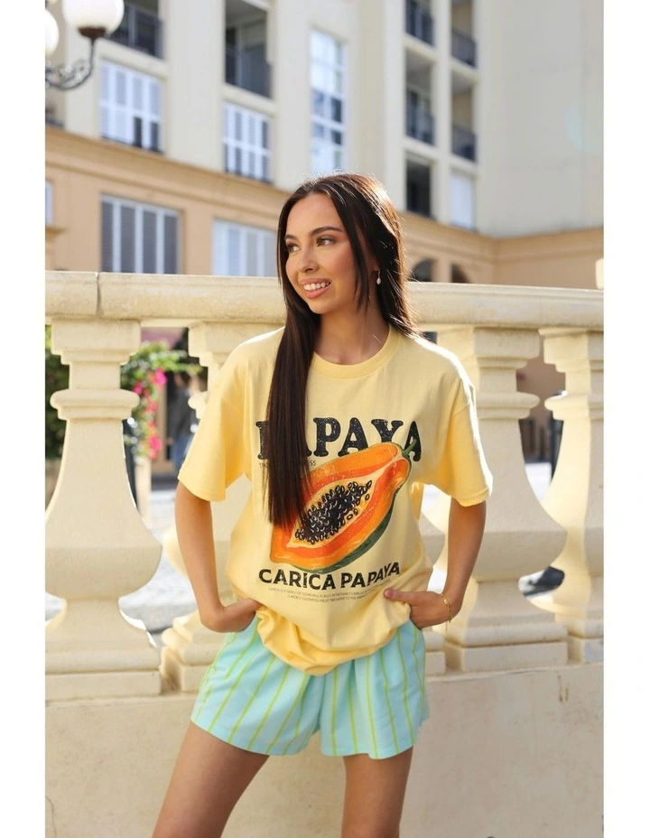 Papaya Tee in Yellow image 7