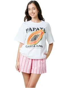 Papaya Tee in White