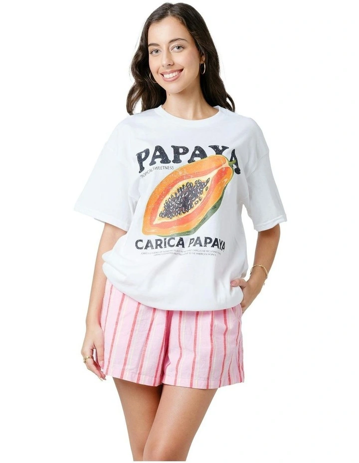 Papaya Tee in White image 1