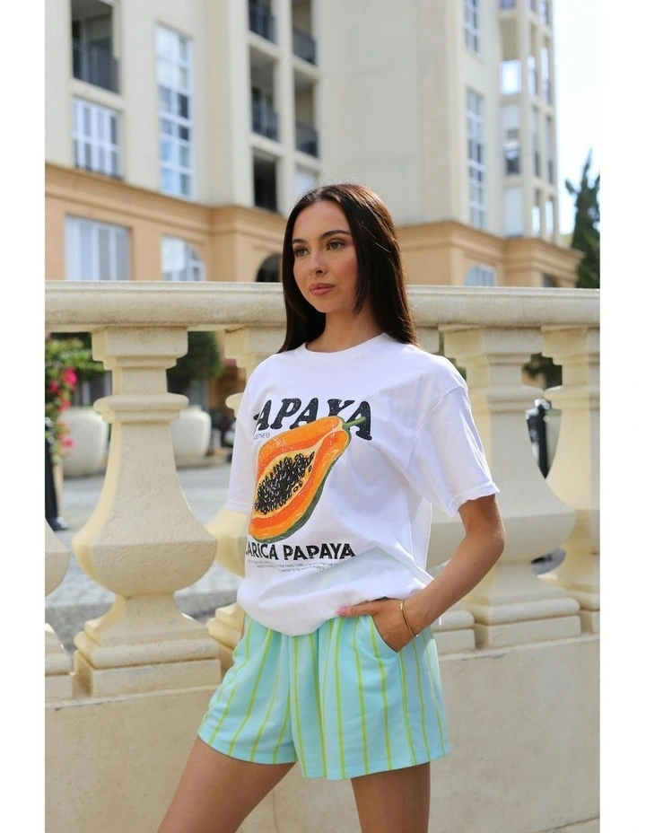 Papaya Tee in White image 4