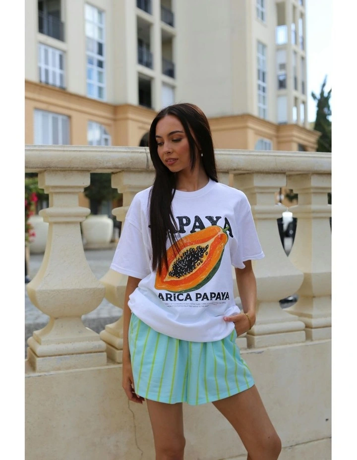Papaya Tee in White image 6