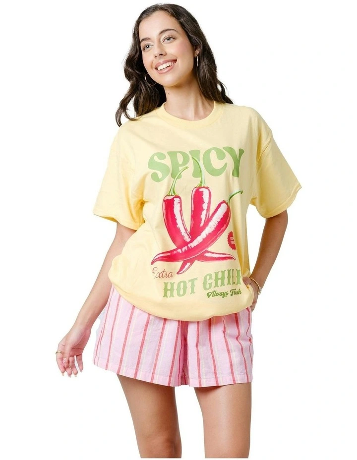 Spicy Tee in Yellow image 1
