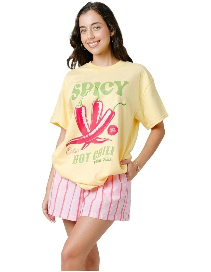 Spicy Tee in Yellow image 3