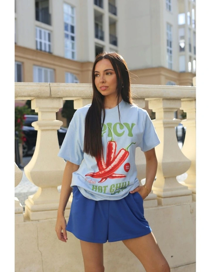 Spicy Tee in Blue image 5