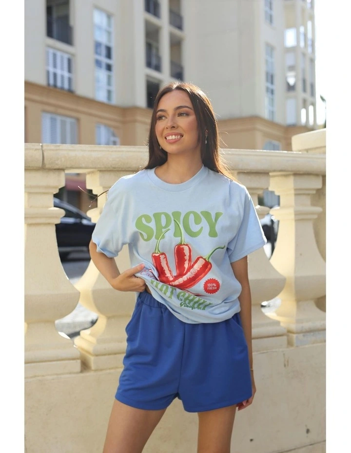 Spicy Tee in Blue image 7