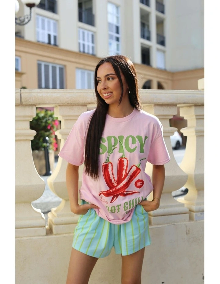 Spicy Tee in Pink image 5
