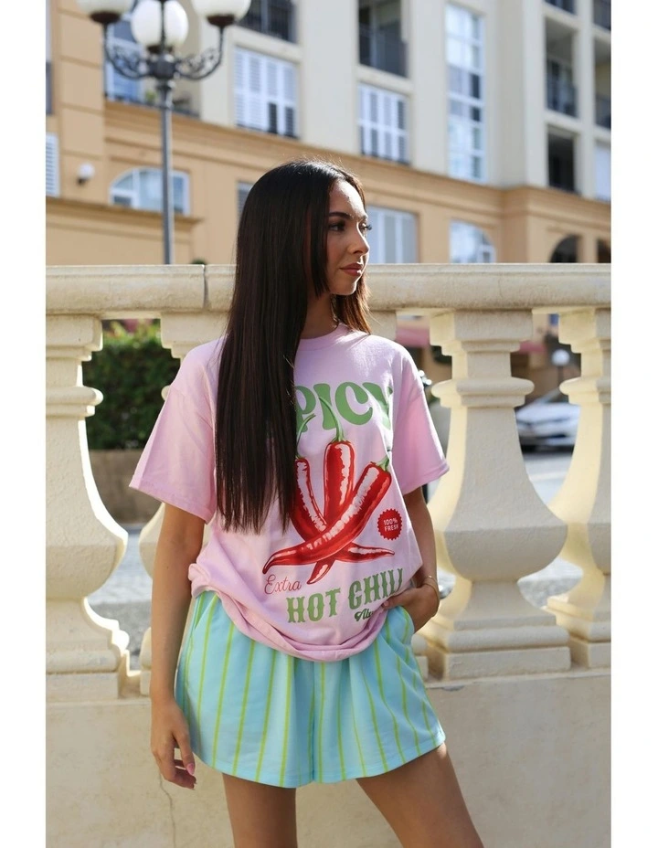 Spicy Tee in Pink image 6