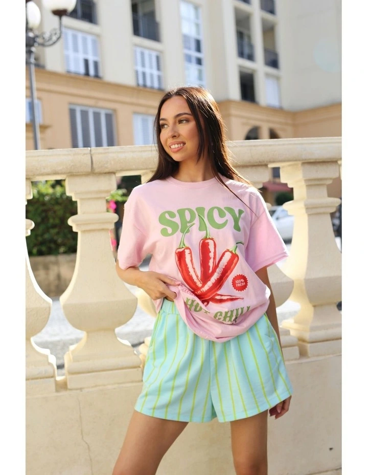 Spicy Tee in Pink image 7