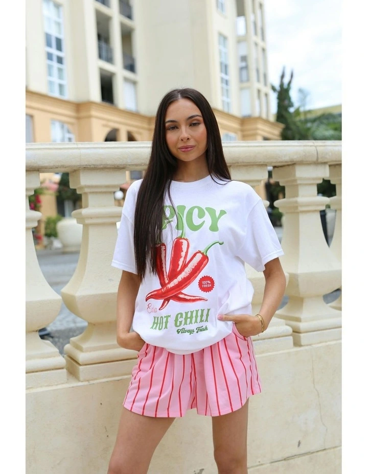 Spicy Tee in White image 5