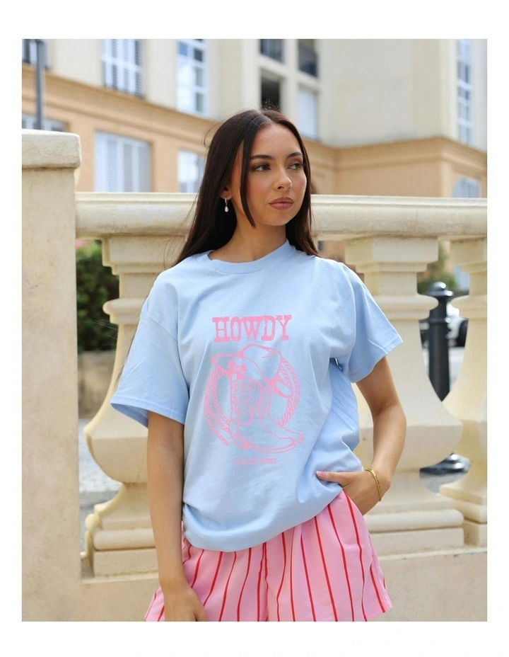 Howdy Tee in Blue image 6