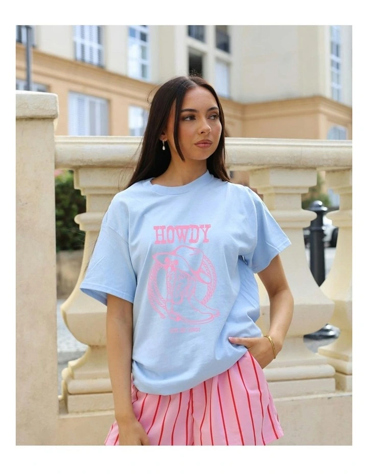Howdy Tee in Blue image 7