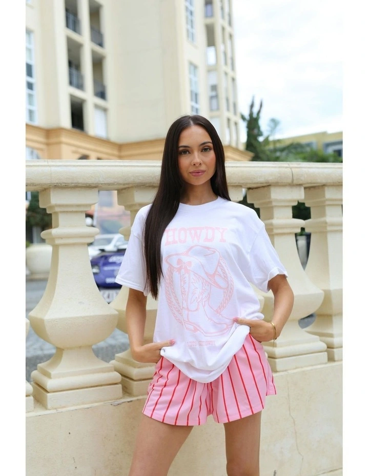 Howdy Tee in White image 4