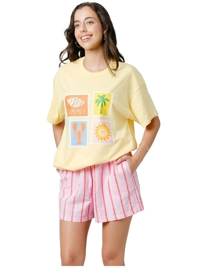 Postcard Tee in Yellow image 4