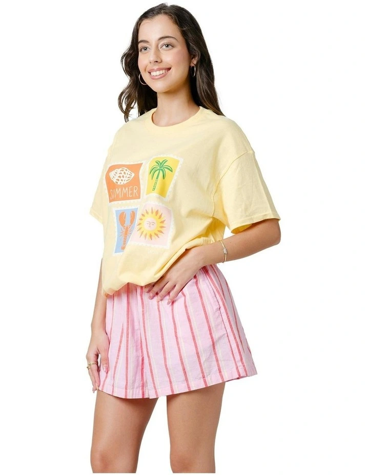 Postcard Tee in Yellow image 5