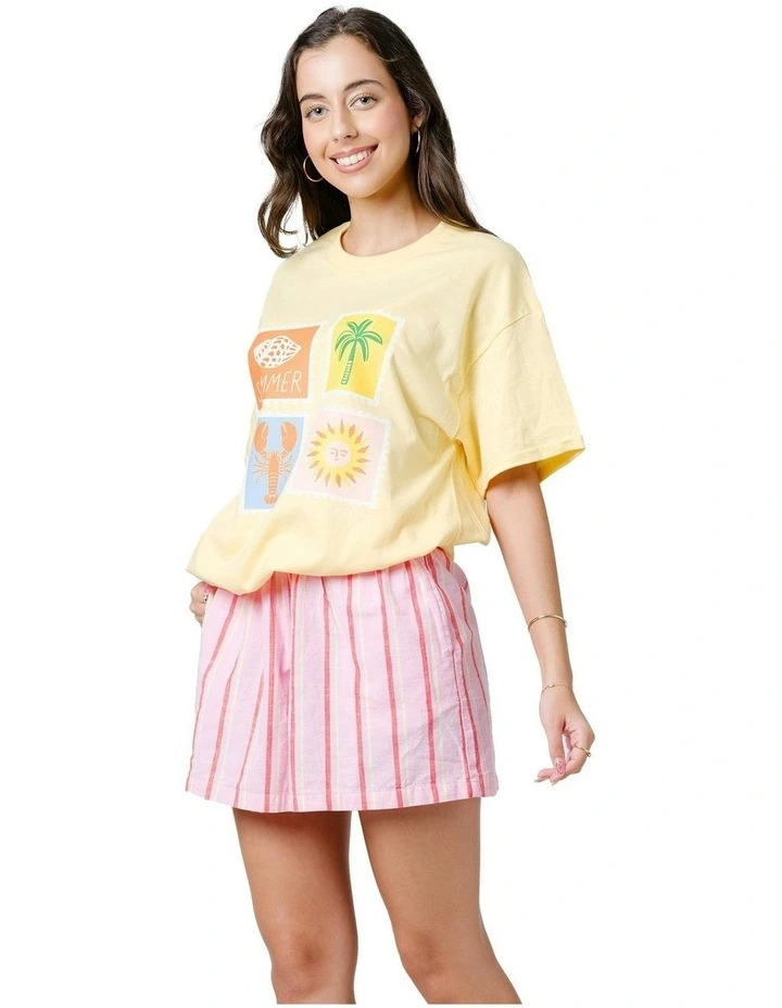 Postcard Tee in Yellow image 6