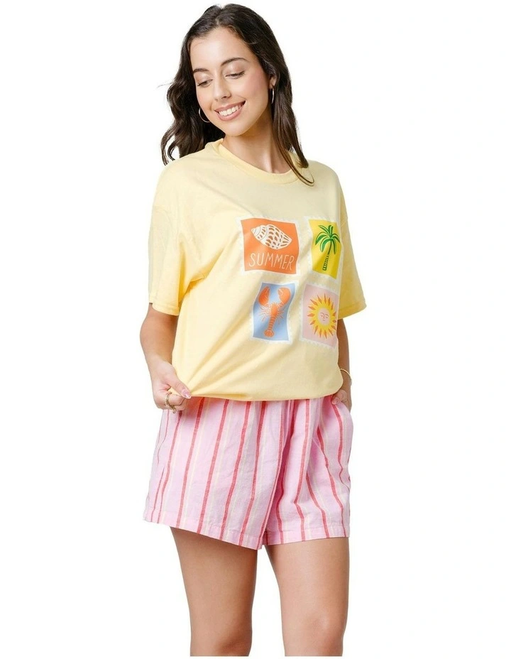 Postcard Tee in Yellow image 7