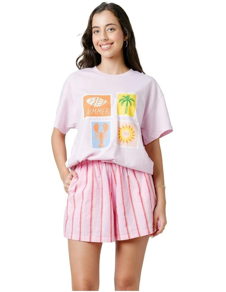 Postcard Tee in Pink image 1