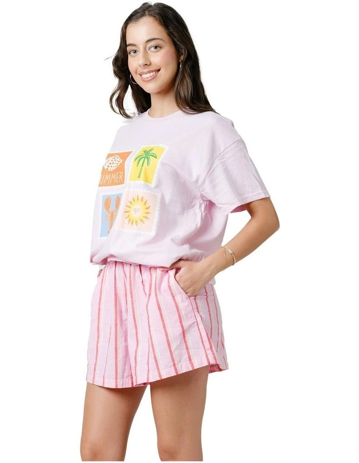 Postcard Tee in Pink image 3