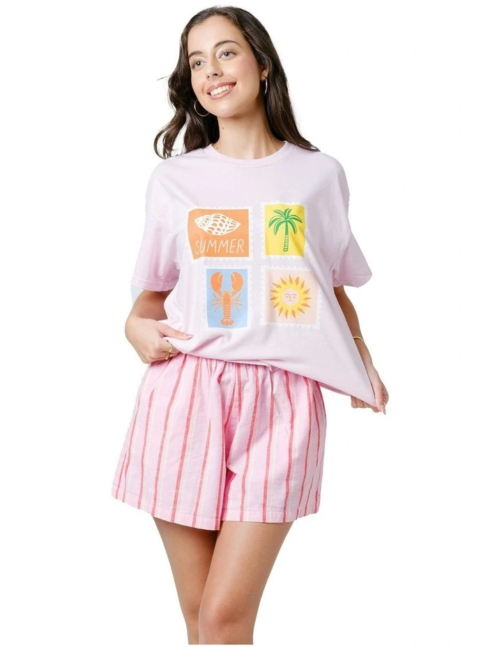 Postcard Tee in Pink image 5