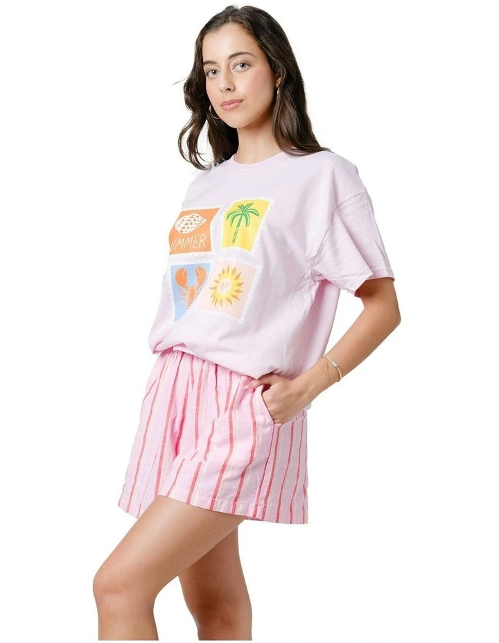 Postcard Tee in Pink image 6