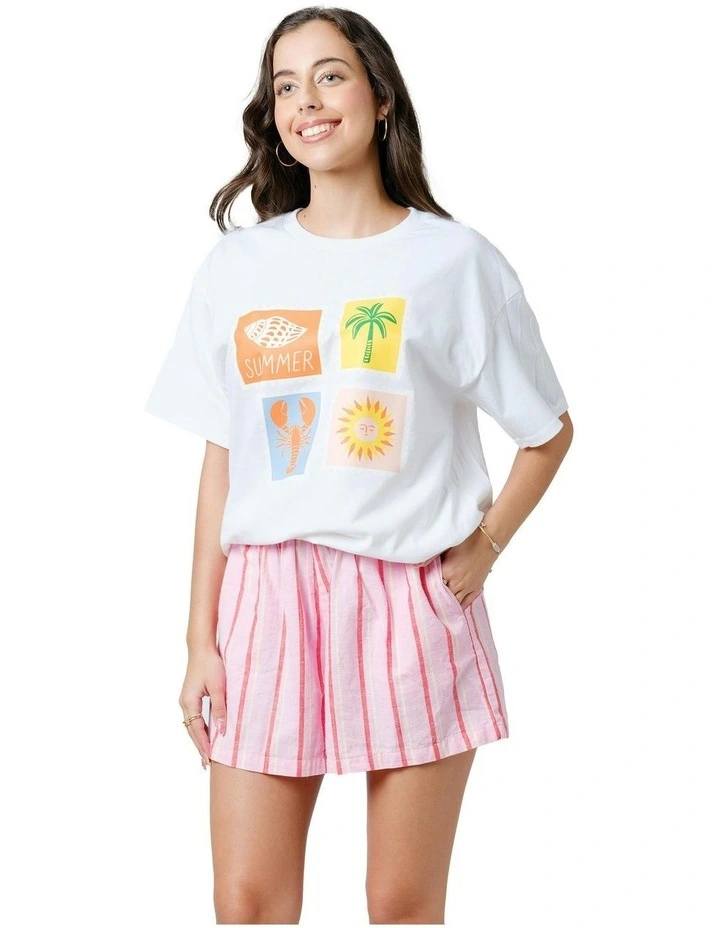 Postcard Tee in White image 1