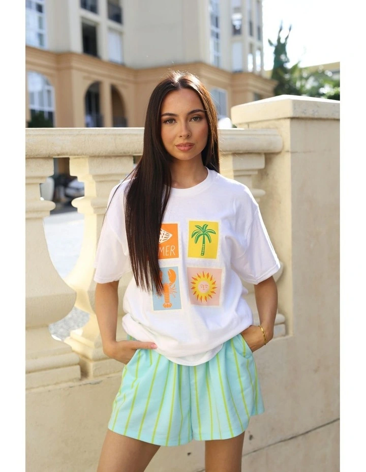 Postcard Tee in White image 4